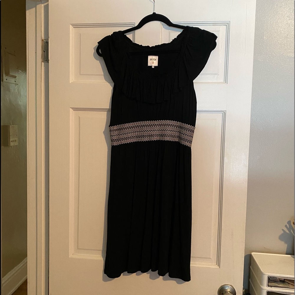 Decode 1.8 black dress with detailed waistband